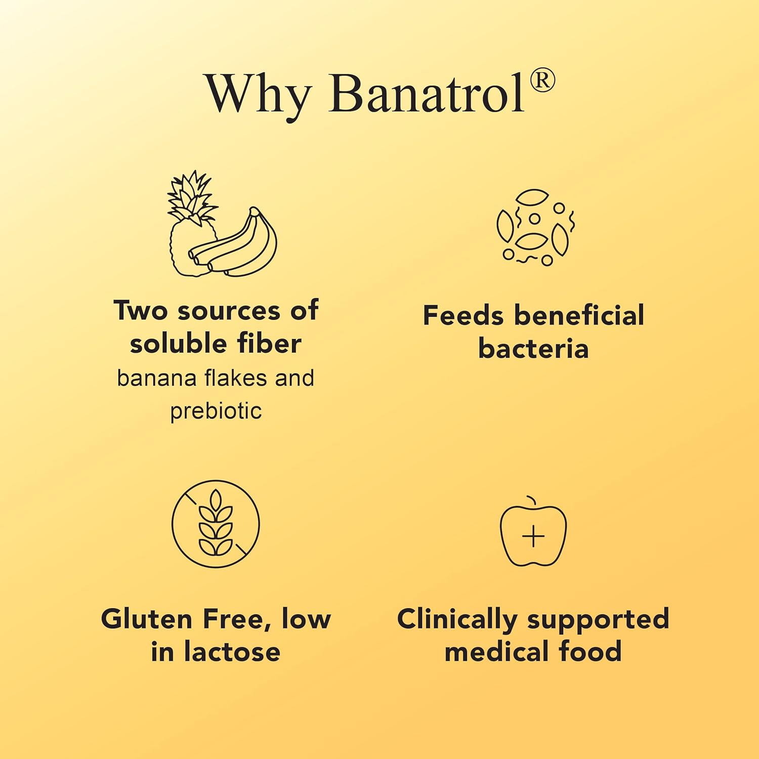Medtrition Banatrol Natural Anti-Diarrheal with Prebiotics, 28 Servings (Pineapple) C90845