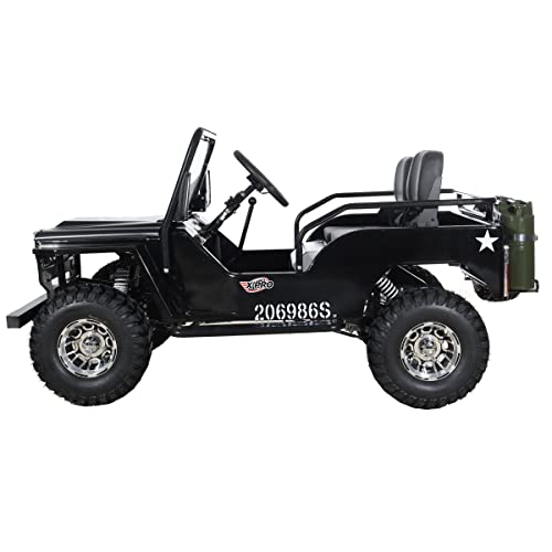X-PRO Ranger 125 125cc Go Kart with 3-Speed Semi-Automatic Transmission, 18" Aluminum Wheels, LED Headlights, Army Green A8993