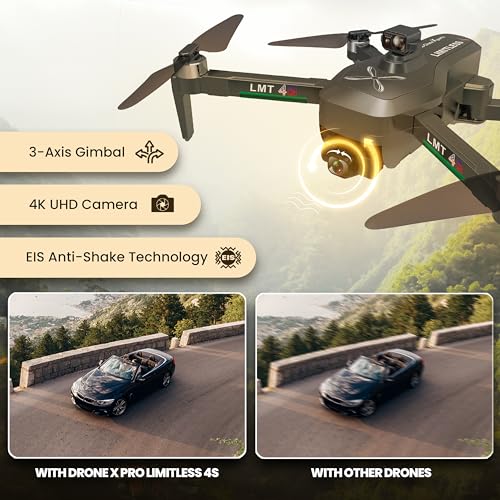 Drone X Pro LIMITLESS 4S Camera Drone for Adults with GPS 4K UHD and Obstacle Avoidance L2226