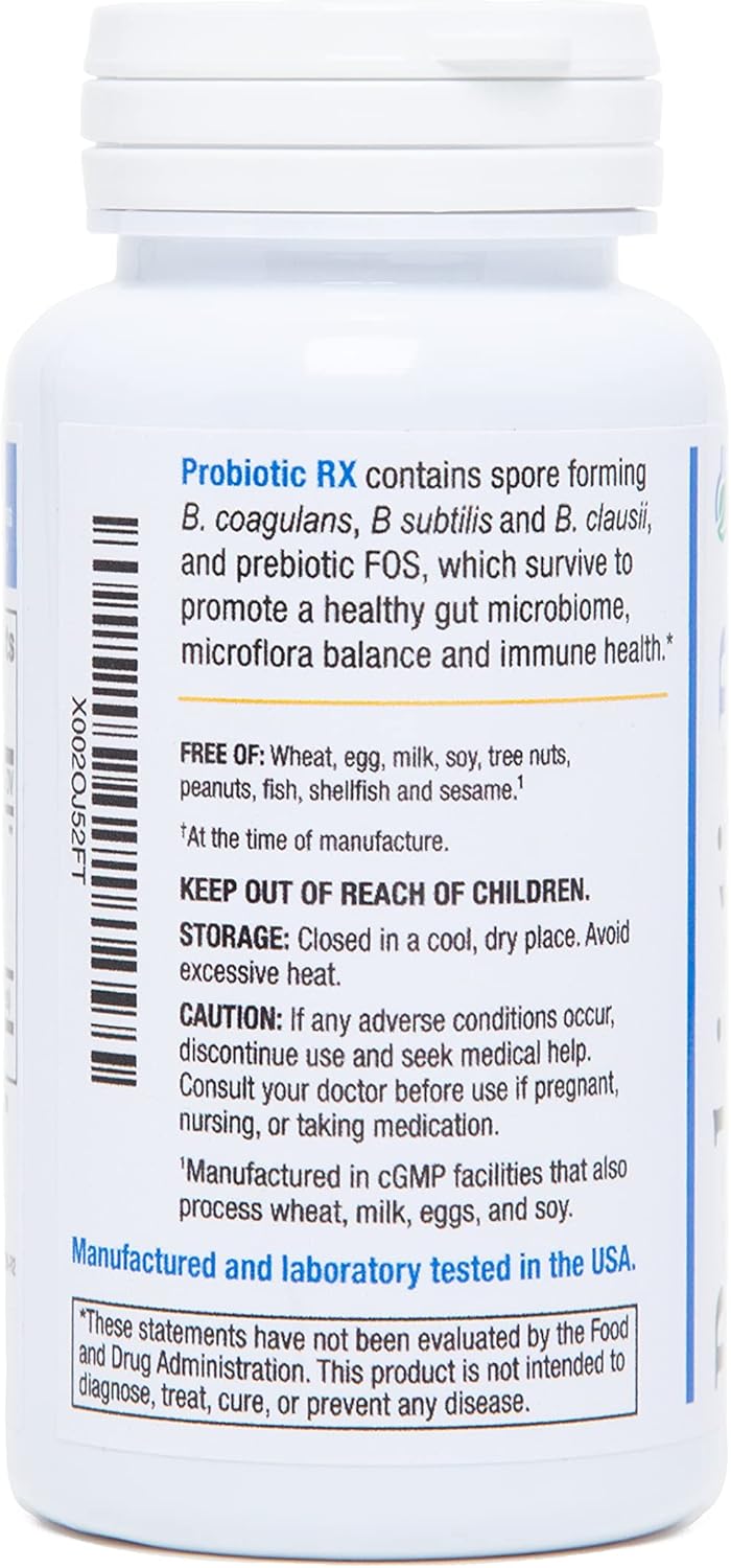 Probiotic Rx 5 Billion CFU Spore-Based Probiotic + Prebiotic, 60-Day Supply I609423