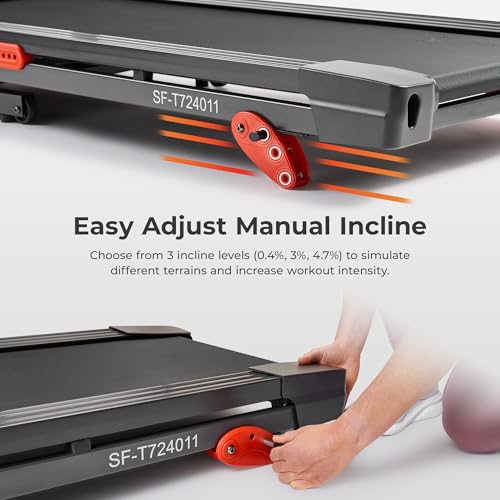 Sunny Health & Fitness Smart WiFi Treadmill, Compact Foldable with Incline E91799