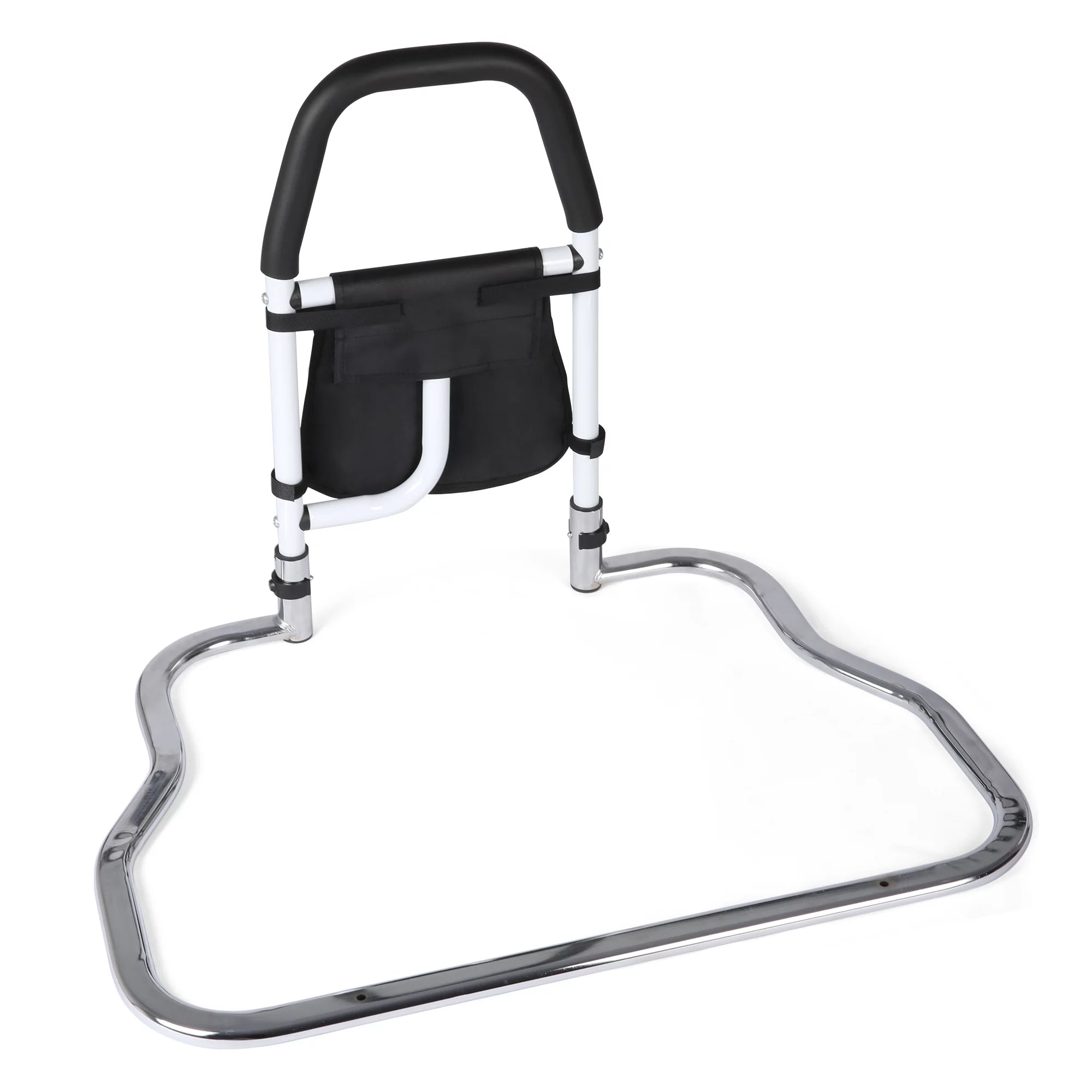 KARMAS PRODUCT Bed Assist Rail with Anchor Strap - Compact Medical Bed Safety Grab Bar with Storage Pocket, Bedside Support Handrail for Seniors Elderly Adults - Fit Any Size Beds