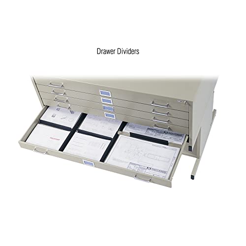 Safco Products 5-Drawer Flat File, 36" W x 24" D, White X8304