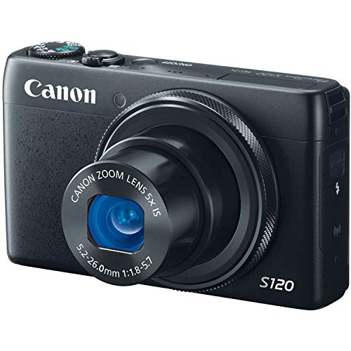 Canon PowerShot S120 Digital Camera, 12.1 MP, Wi-Fi, Black T669