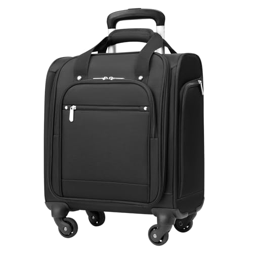 Coolife Underseat Carry On Luggage Softside Lightweight Rolling Travel Bag Spinner Suitcase