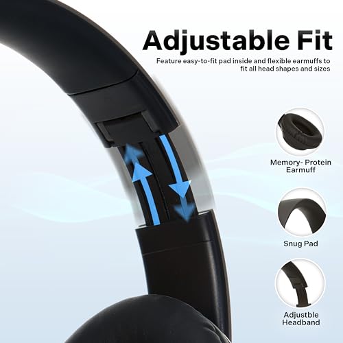 iJoy Bluetooth Headphones Over Ear Foldable Wireless Headset with Microphone E48931