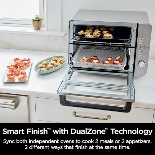 Ninja DCT451 12-in-1 Smart Double Oven with FlexDoor, Stainless Steel P340