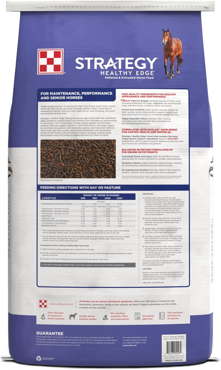 Purina Animal Nutrition Strategy Healthy Edge 50lb Textured E4336