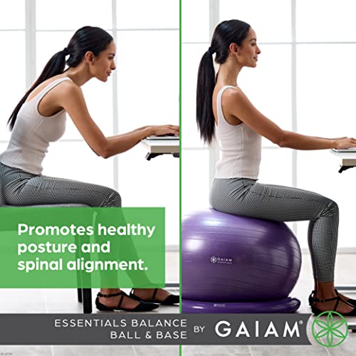 Balance Ball & Base Kit, 65cm Yoga Ball Chair with Pump S663305