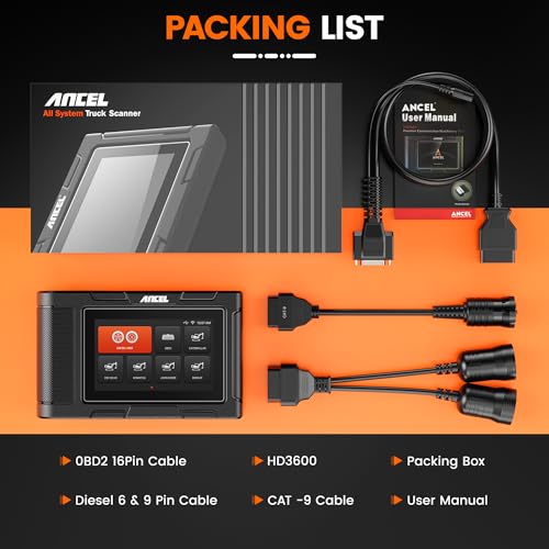 ANCEL HD3600 Heavy Duty Truck Diagnostic Tool with DPF Regen X64551