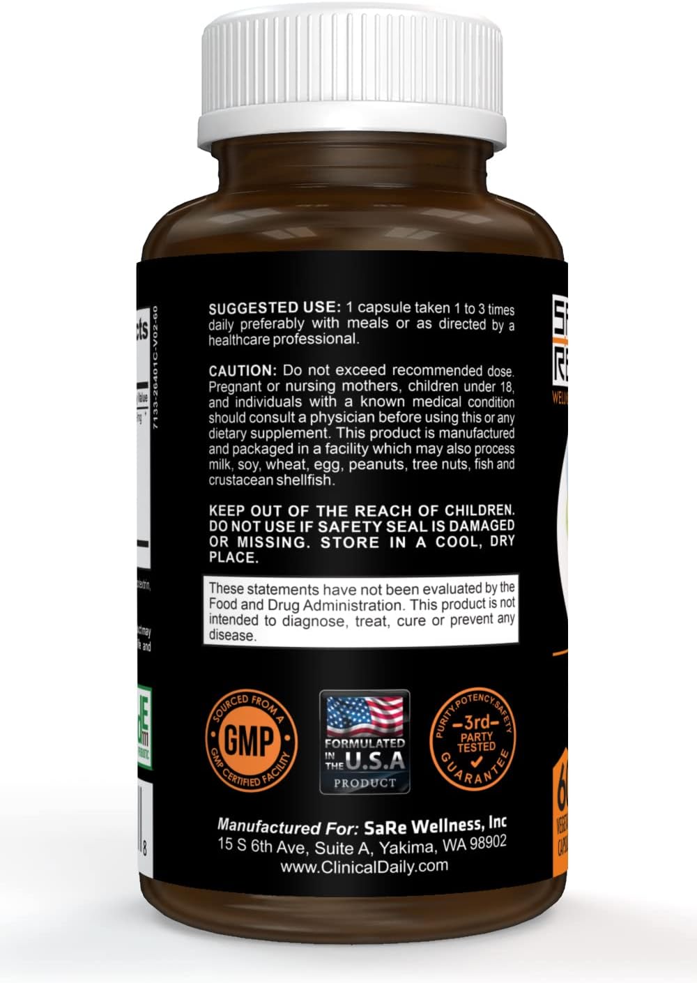 Smart Defense Mega Spore Probiotic with Bacillus Subtilis, 60 Vegan Capsules J305