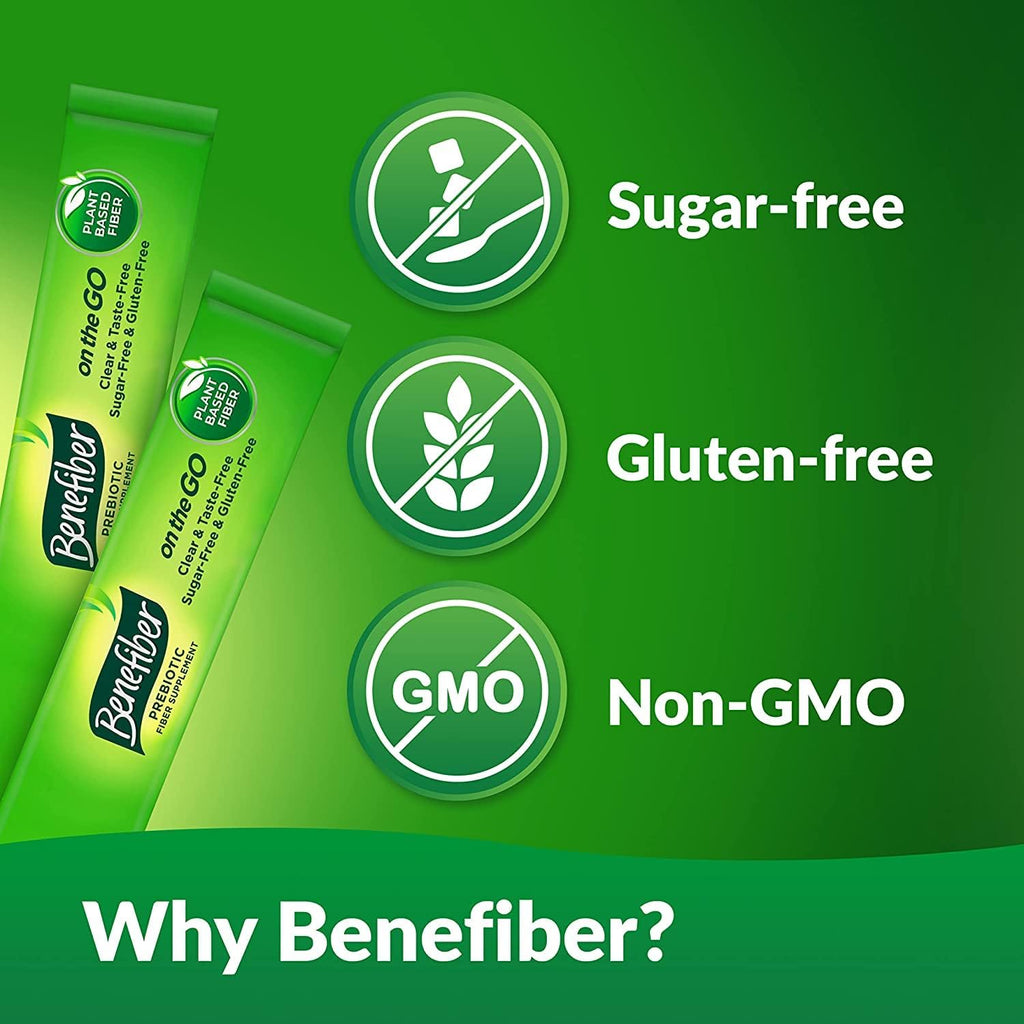 Benefiber Fiber Supplement On the Go Stick Packs 28 Count X32439