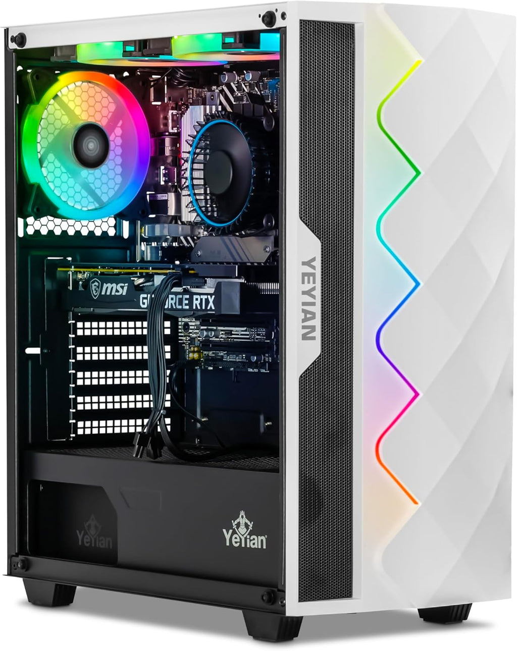 YEYIAN GeForce RTX 4060 Gaming PC, AMD Ryzen 5 7500F, 16GB DDR5, 1TB SSD, Win 11 W63366