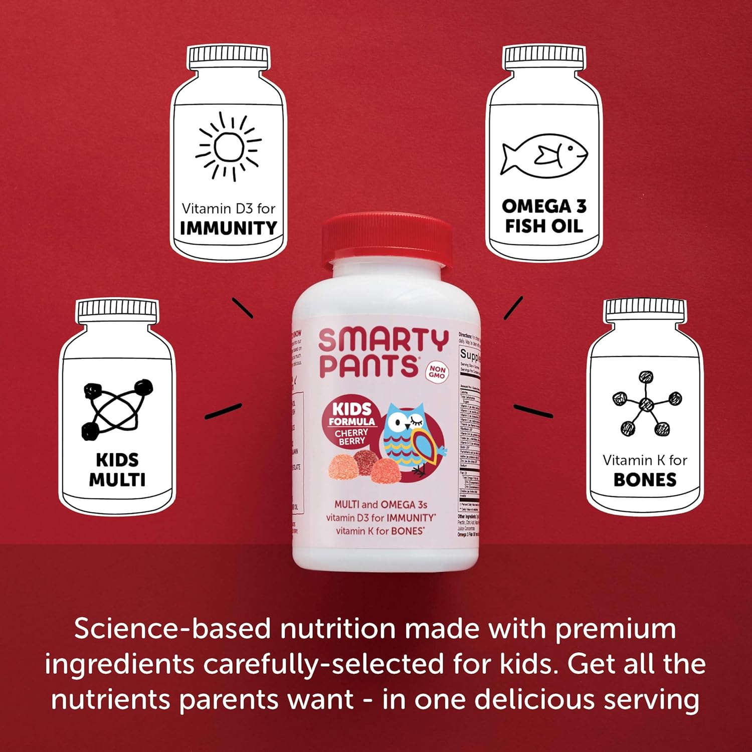 SmartyPants Kids Multivitamin & Probiotic Immunity Gummies Q707849