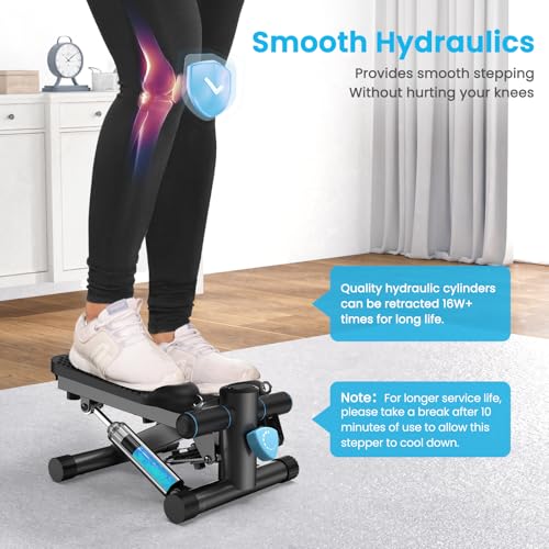 Mini Stepper with Resistance Bands for Home Workout, 330 lbs Capacity M994794