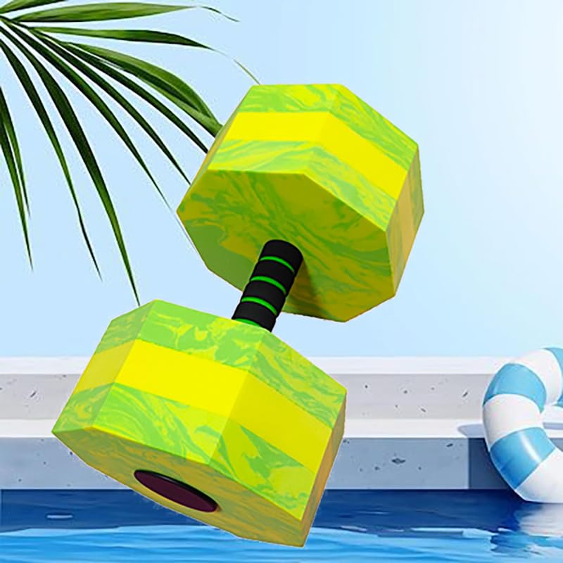 Aquatic Exercise Dumbbells Set of 2, EVA Foam Water Weights for Pool Fitness A527
