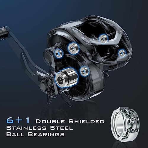 KastKing Kapstan Elite 300 Baitcasting Fishing Reel, Low Profile, 35 lbs. Drag J6779