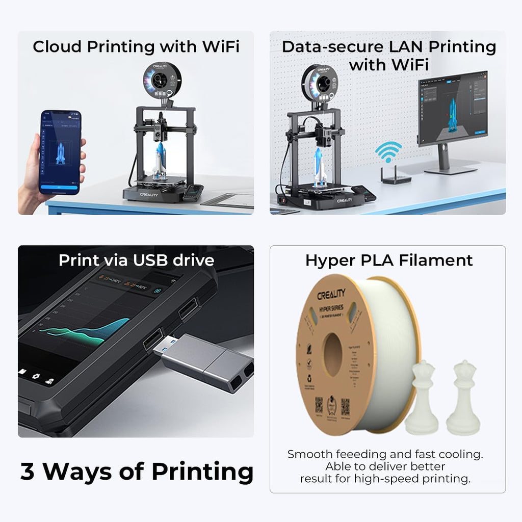 Creality Ender 3 V3 KE 3D Printer, 500mm/s Max Speed, CR Touch Auto Leveling U5138