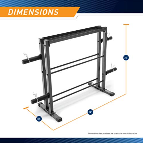 Marcy Weight Storage Organizer Rack for Dumbbells, Kettlebells & Plates W39798