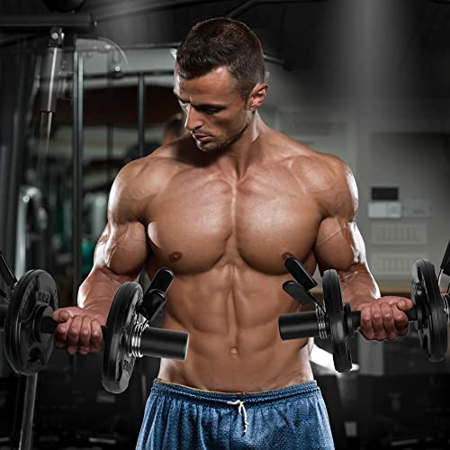 Olympic Dumbbell Handle 16" for 2-Inch Weight Plates, 2 Spring Collars Included A1556