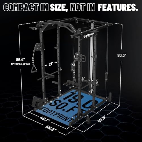 Mikolo Power Cage with Cable Crossover and LAT Pull Down System, 1500LBS I14340