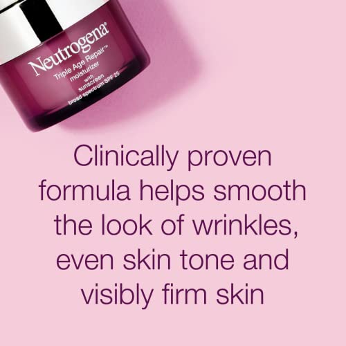 Neutrogena Triple Age Repair Anti-Aging Facial Moisturizer SPF 25 with Vitamin C, 1.7 oz G54138