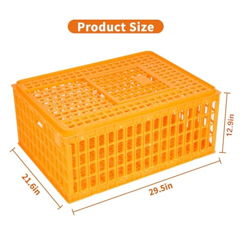 Heavy Duty Plastic Poultry Carrier Crate Transport Cage M402712