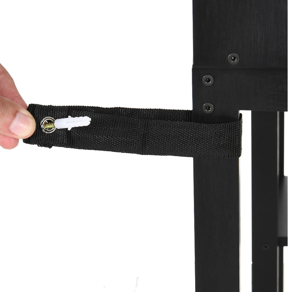 DWVO Over The Toilet Storage Cabinet with Adjustable Shelf, Black Z336
