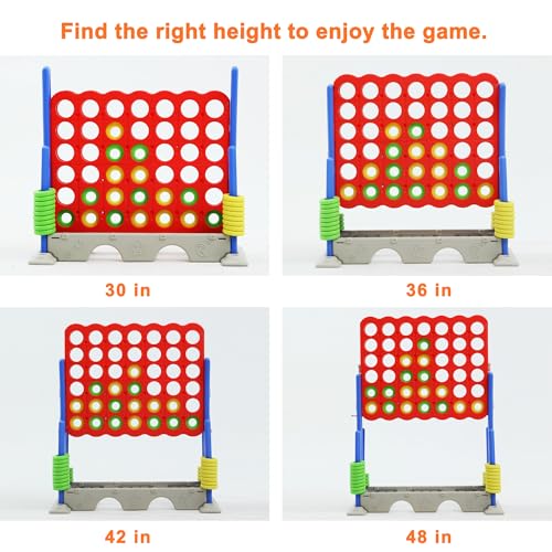 Jumbo Four Connect Height Adjustable Yard Game, 33 inch, Blue/White R818199