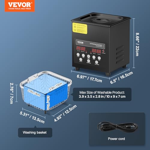 VEVOR 10L Ultrasonic Cleaner, 240W Digital Machine with Heater & Timer C9757