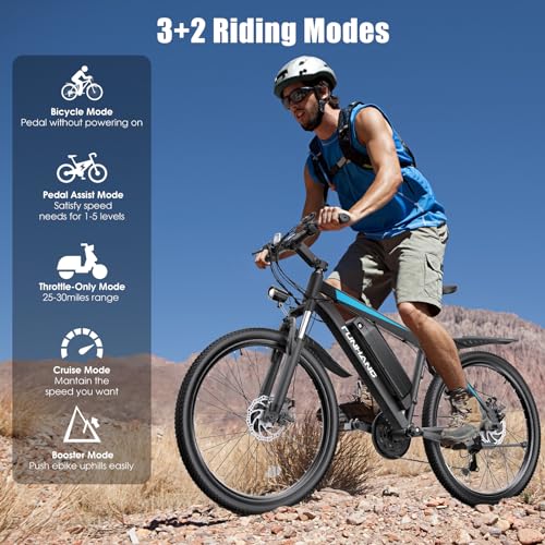 Peak 1000W Electric Mountain Bike for Adults, 26" 48V Commuter Ebike F750633