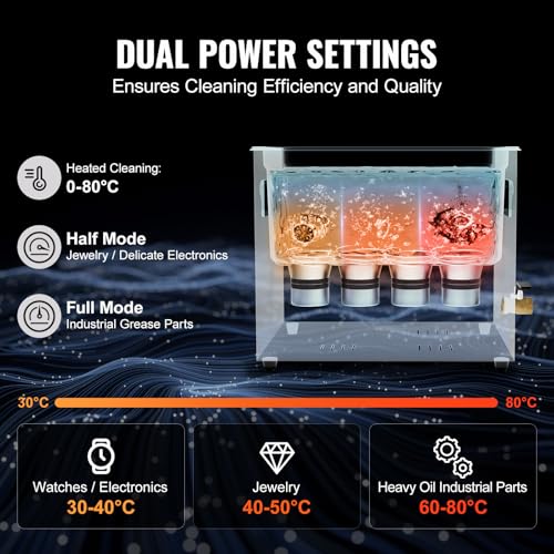 VEVOR 10L Ultrasonic Cleaner, 240W Digital Machine with Heater & Timer C9757