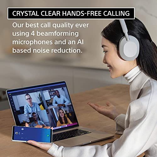 Sony WH1000XM5/S Wireless Noise Canceling Headphones with Hard Case and Stand T201