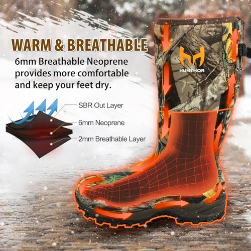 Men's Waterproof Insulated Neoprene Hunting Boots (Camo) T90146