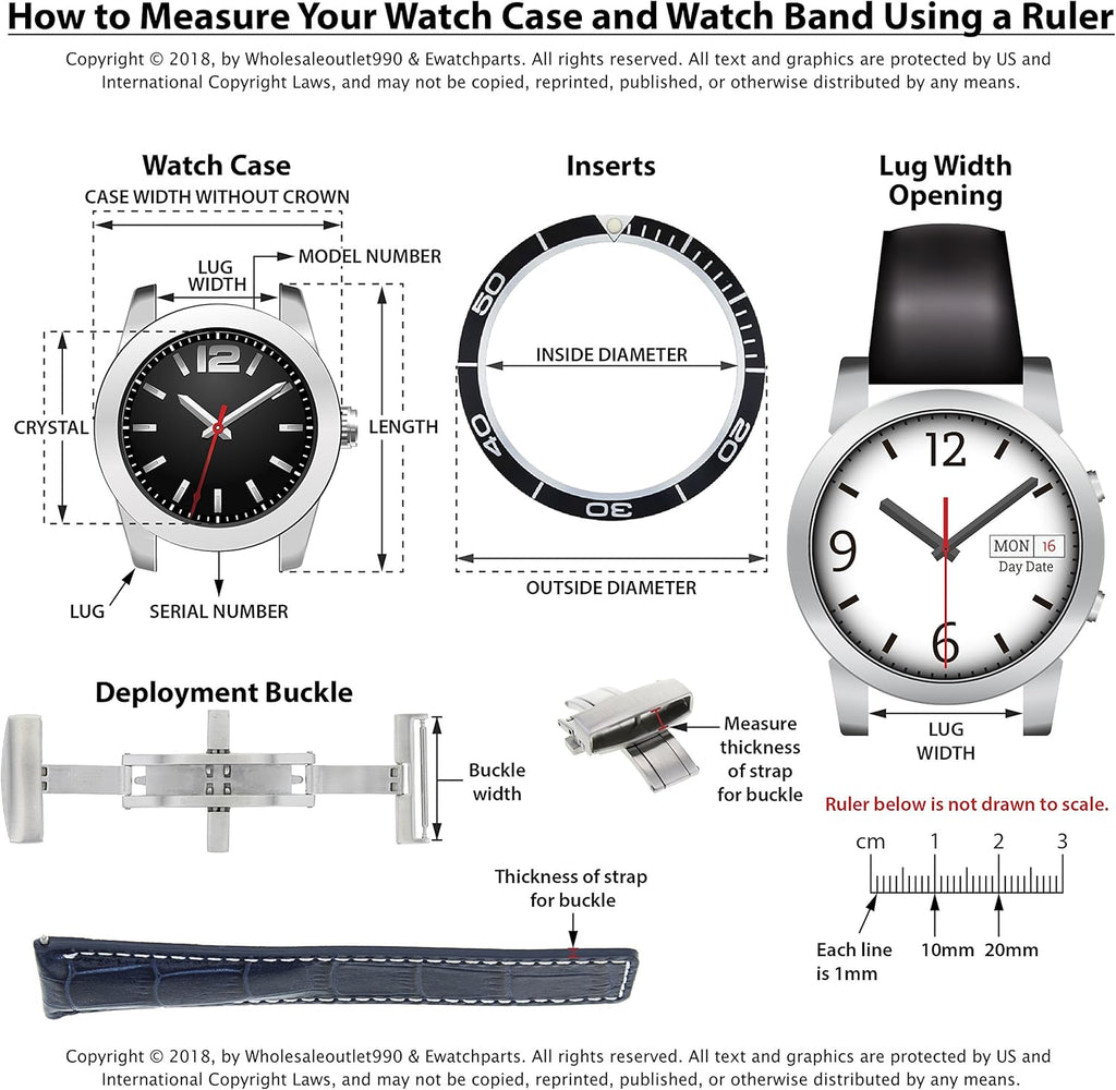 Ewatchparts 20MM Jubilee Watch Band Compatible with Rolex Datejust Z1296