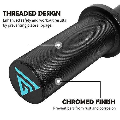 Olympic Dumbbell Handle 16" for 2-Inch Weight Plates, 2 Spring Collars Included A1556