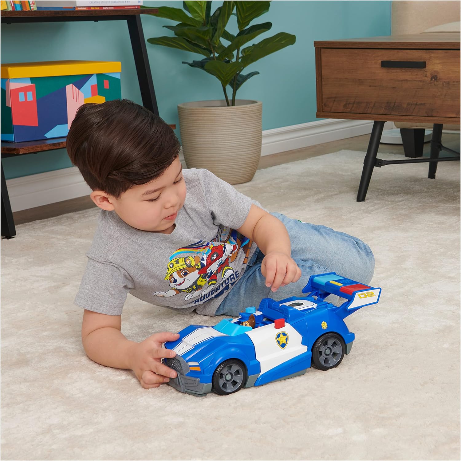 Paw Patrol Chase 2-in-1 Transforming Movie City Cruiser Toy Car with Motorcycle A664253