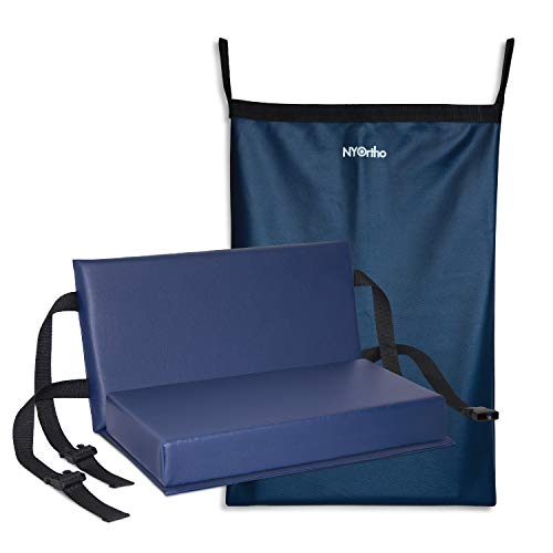 NYOrtho Wheelchair Foot-Rest Extender Elevating Pad - Leg Cushion Protector + Carrying Bag | Secures Easily with Quick-Release Strap Seat Widths 16" - 20" + Carrying Bag, 1" Foot Platform