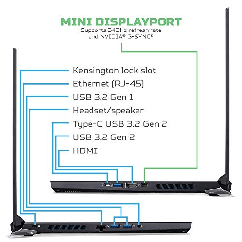 Acer Predator Helios 300 Gaming Laptop, i7-10750H, RTX 2060, 15.6" 144Hz T61100