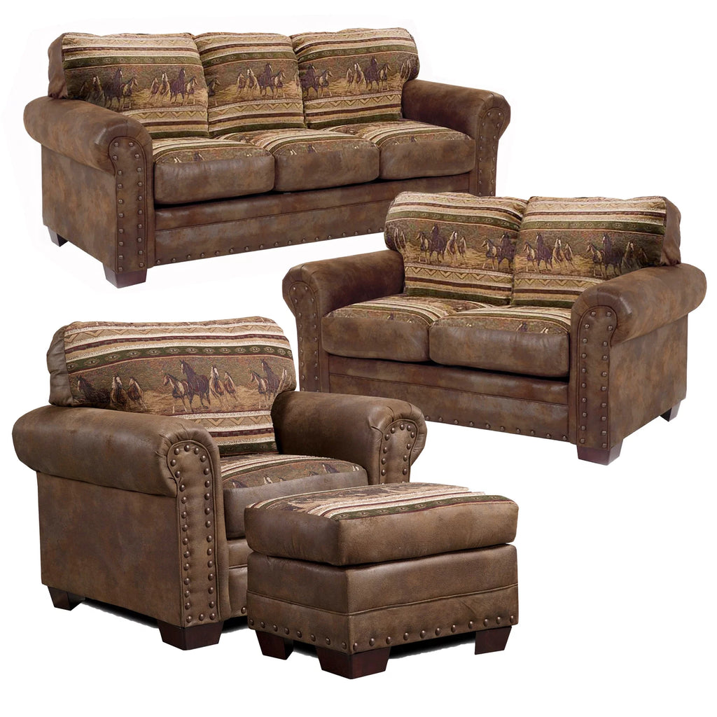 American Furniture Classics Wild Horses 4-Piece Set K504628