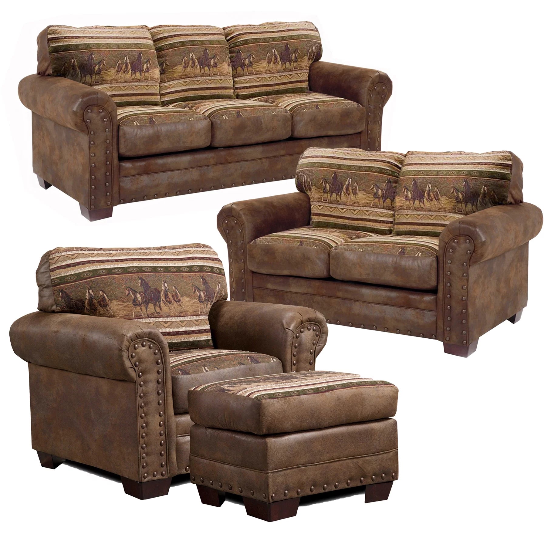 American Furniture Classics Wild Horses 4-Piece Set K504628