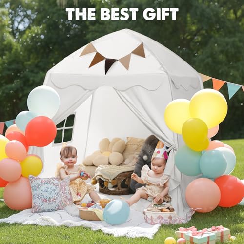 Extra Large Kids Play Tent with Star Lights, Portable & Foldable Teepee B40178