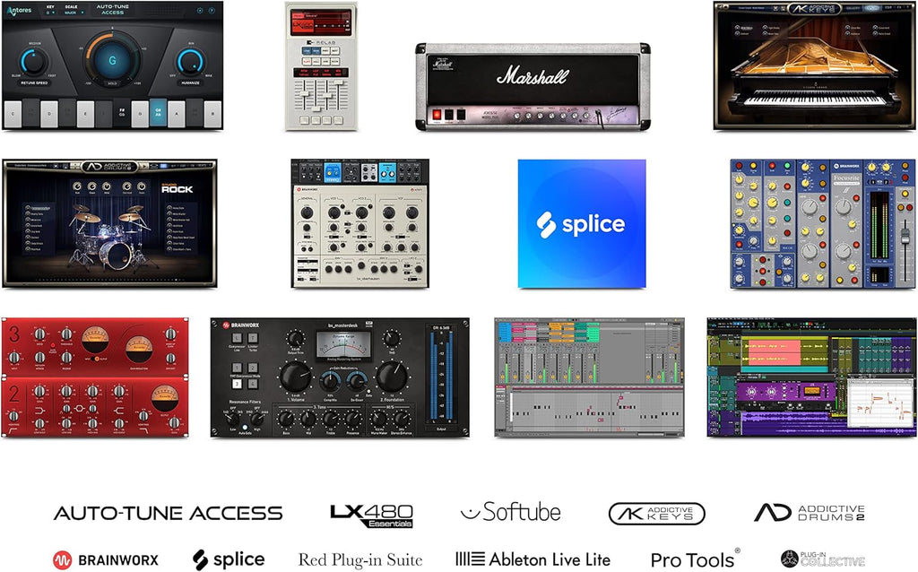 Focusrite Scarlett 2i2 Studio 4th Gen USB Audio Interface Recording Bundle with Monitors Q9519