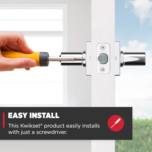 Kwikset Casey Interior Privacy Door Handle with Lock 10 Pack, Matte Black G103018