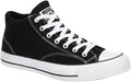 Converse Unisex Chuck Taylor All Star Malden Street Mid High Canvas Sneaker - Lace up Closure Style - Black White, 12 Women/10 Men