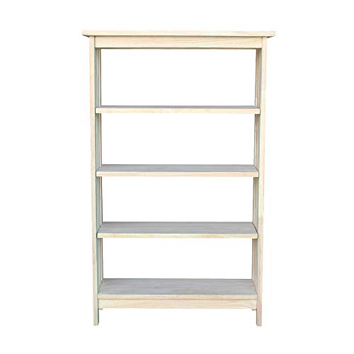 International Concepts 4 Tier Mission Shelf Unit, Unfinished X268