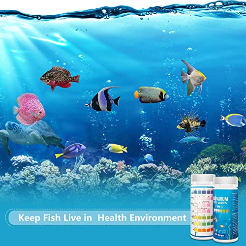 Aquarium Test Strips for Freshwater Fish Tank Water Testing Kit - 100 Strips D940578