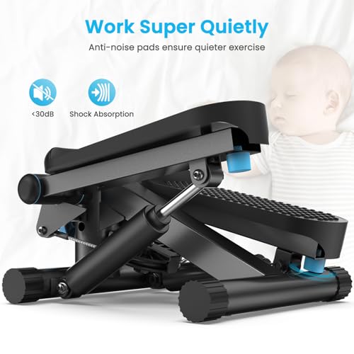 Mini Stepper with Resistance Bands for Home Workout, 330 lbs Capacity M994794
