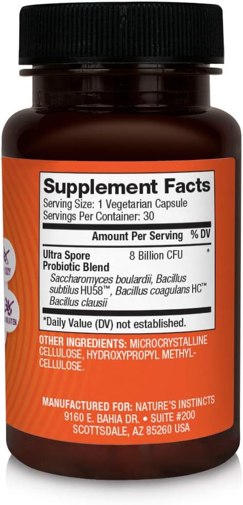 Ultra Spore Probiotic with Live Strains, 30 Capsules E14864