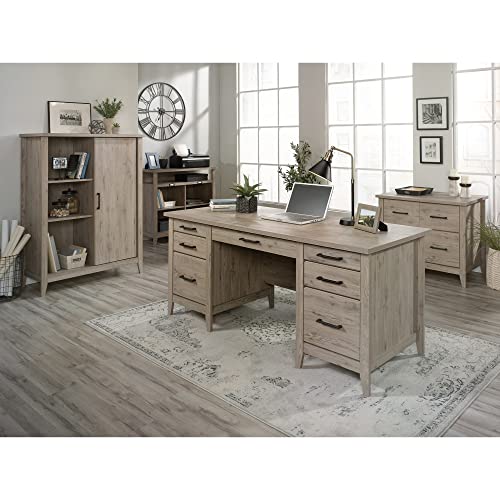 Sauder Summit Station 66"W Executive Computer Desk, Laurel Oak T123902